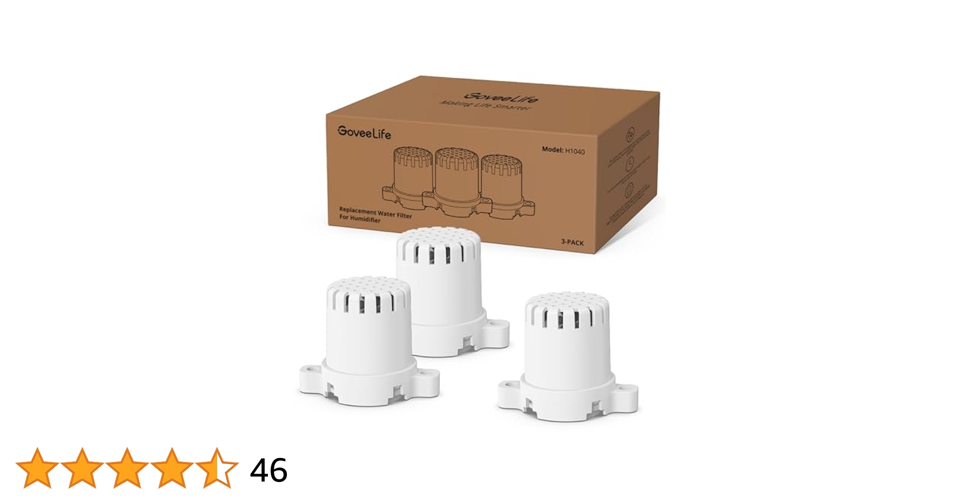 GoveeLife 加湿器用交換水フィルター H1040 3パック GoveeLife 加湿器用交換水フィルター H1040 3パック