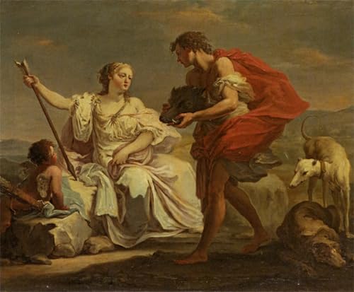 Impression d'art mythologique de Battista Crosato pour la décoration murale du salon