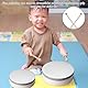 2 Stück Handtrommel mit schlägel für kinder, Holz Tamburin, 6 Zoll und 8 Zoll Handheld Tamburin, handtrommel percussion, Percussion Tambourine Instrument für Kinder Party Schule Frühpädagogisches