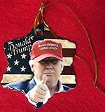 Donald Trump Make America Great Again Porcelain Christmas Ornament New