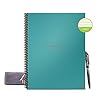 Rocketbook Core Reusable Smart Notebook | Innovative, Eco-Friendly, Digitally Connected Notebook with Cloud Sharing Capabilities | Lined, 8.5″ x 11″, 32 Pg, Neptune Teal, with Pen, Cloth, and App Included