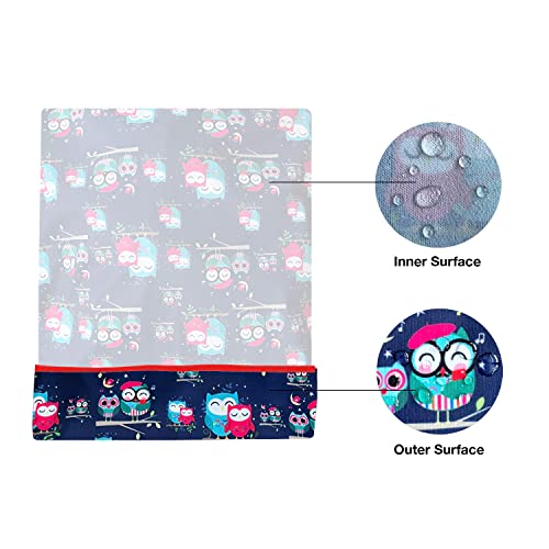 Flock Three Washable And Reusable Wet Bag Diaper Bag Water Resistant Swimming Bag Pouch, Yoga Gym Bag, 12.6'' X 16.5'' (Happy Owls) #TOP5