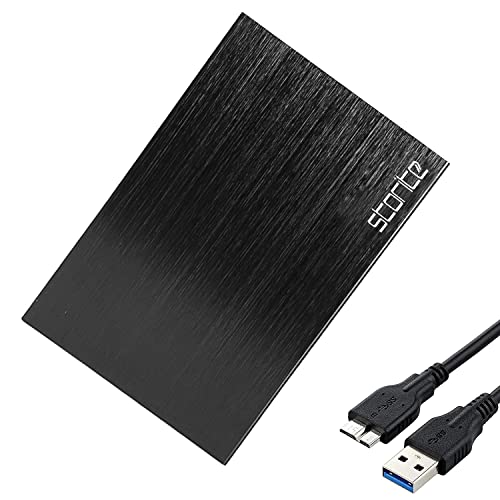 Storite 2,5" Ultra Slim Portable External Hard Drive 320GB HDD Backup Storage mit USB 3.0 Fast Data Transfer Kompatibel für PC, Mac, Xbox One, Windows, Gaming, Laptop und Desktop (Schwarz) Cover