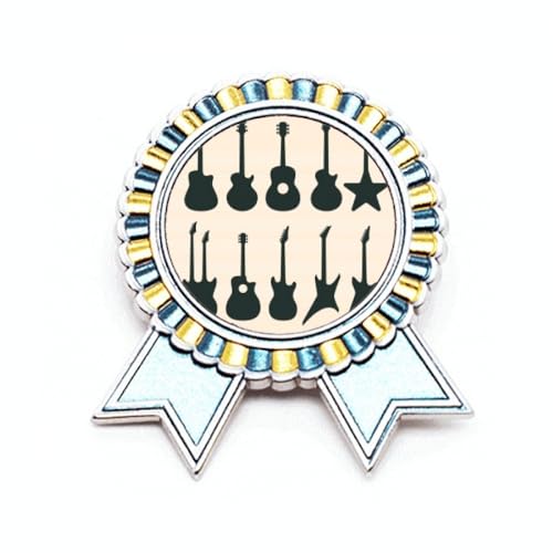Broche guitare électrique en métal taille M avec effets sonores de vitalité