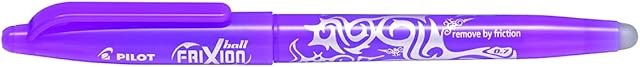 Pilot Frixion Medium Line Heat/Friction Erasable Rollerball Pen 0.7mm Tip - Purple