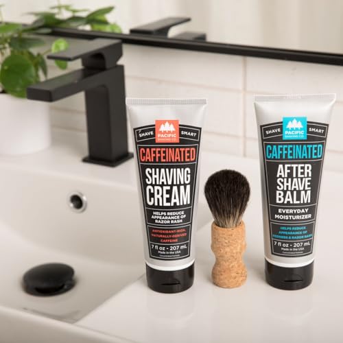 Pacific Shaving Company Caffeinated Shaving Cream & Aftershave Set - Shave Kit for Men - Antioxidant + Caffeine Enriched Shave Cream + Aftershave Lotion (7 Oz, 2 Pack) - Image 3