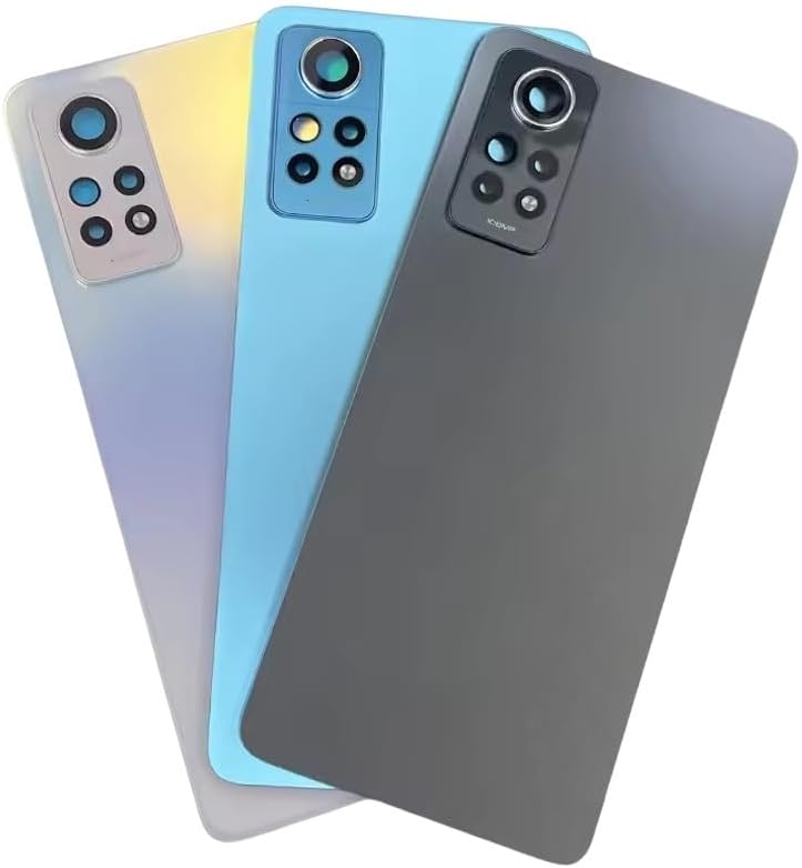 for Xiaomi Redmi Note 12 Pro 4G Back Glass Battery Door Cover Replacement, Rear Housing Case with Camera Lens, for Redmi Note 12 Pro 4G Rear Glass Panel Back Cover Repair Parts (White)