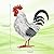 Ratuor Rooster Garden Statue Sculpture Metal Chicken Yard Decor Outdoor Figurines Patio Backyard Decoration (White)