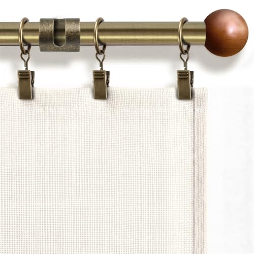 Image of Tapestry Hanger Pole 32-76 inch 20 Clips & Rings, No-Sew Quilt Rod