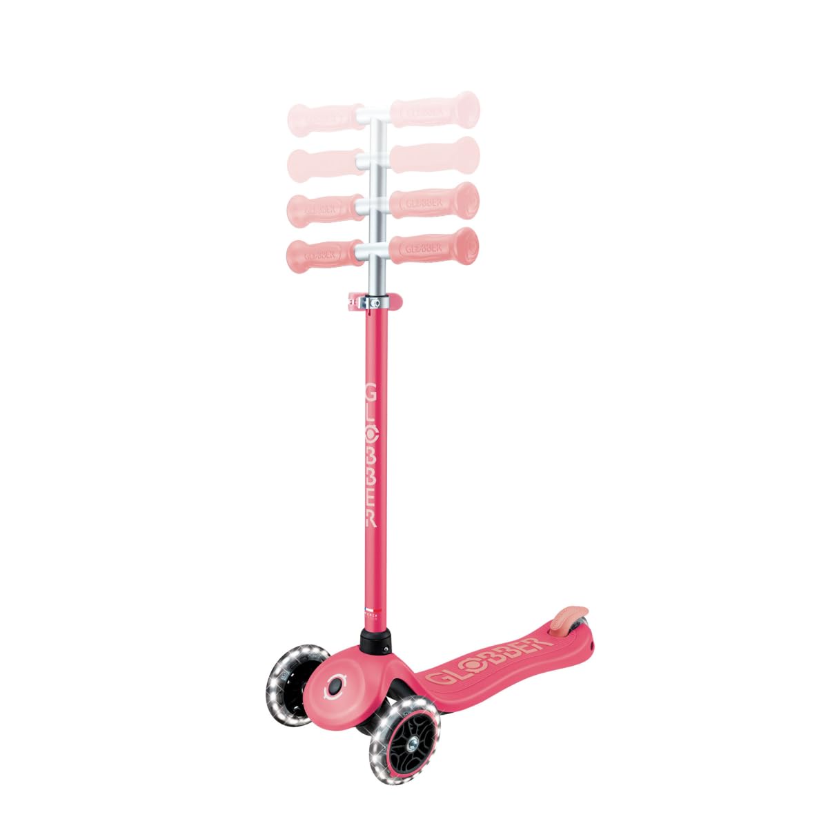 Globber - Primo Plus Glow Lights - Trottinette 3 Roues Lumineuse et Fluorescente, dès 3 Ans