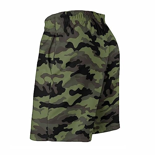 Army Green Camouflage Mens Swim Trunks Quick Dry Beach Shorts Casual Sports Board Shorts Swimwear with Pocket4