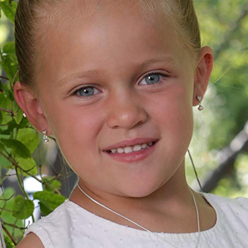 Cherished Moments Girl's Sterling Silver Earring with Drop Cultured Pearl and Screw Backs3