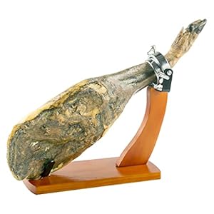 Fackelmann Professionele draaibare hamhouder voor pallet en ham, grenen met verchroomd beslag, natuurlijke houtkleur, 36,5 x 16,5 x 37,5 cm, 1 stuk