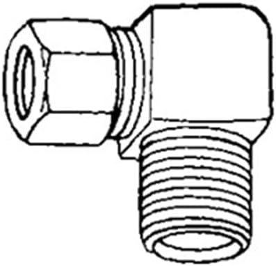 Brass Male Elbow 5/16" Tube Size 1/4" Thread