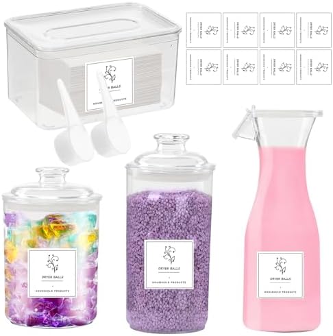 4PCS Laundry Storage Containers Jars, Liquid Laundry Detergent St...