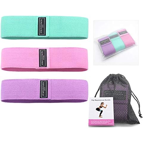 Resistance Bands Sets, Premium Exercise Loops with Non-Slip Design for Hips & Glutes, 3 Resistance Level Workout Exercise Bands for Home Fitness, Yoga, Pilates Cover