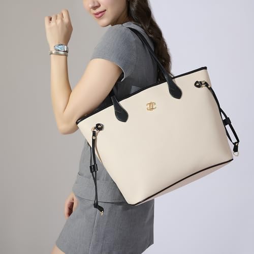 Image of Lavie Signature Women's Canva 15 Inch Laptop Tote Handbag | Tote Bag for Work | Ladies purse | Stylish Shoulder Bag | Gift for Women