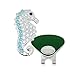 Seahorse Golf Ball Marker with Austrian Crystals | Magnetic Hat Clip Included | Ocean / Beach Themed Golfing Accessory | Bling Gift for Women Golfers | Sea Animal Themed