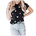 Produktbild Dasongff Damen Basic T-Shirt Longshirt Slim-Fit Liebe Drucken Rundhals Kurzarmshirt Elegante Oberteile Tops Stilvoll Sommer Clubbing Dating Fasching Partytop Blusen