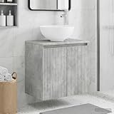 Generico Mobile Lavabo da Parete Grigio Cemento 49,5 x 35 x 63 cm,Armadietti e portaoggetti,Componenti di arredo,Componenti di arredo bagno-890385