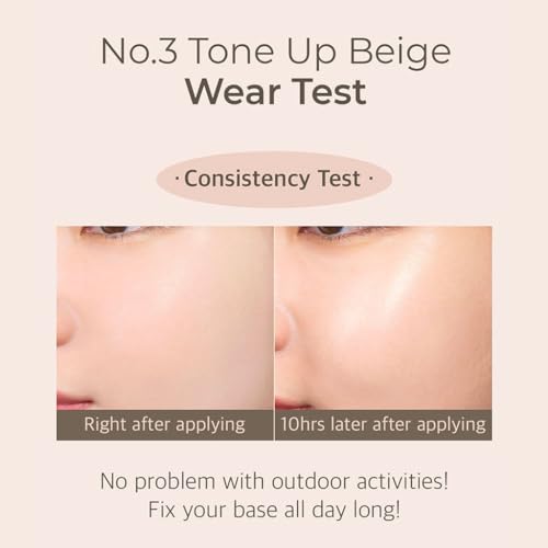 numbuzin No.3 Porcelain Base-Skip Tone Up Beige 1.69Fl Oz/ 50Ml | 3-In-1, Tinted Moisturizer, Evens Out Skin Tone, Tone Up Cream, Light To Medium Coverage, Natural Finish For... - Image 4
