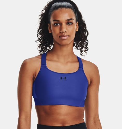 Image of Women's HeatGear Armour High Sports Bra Royal /Black