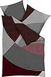  Kaeppel Bettwäsche Vista Mako-Satin Rubin Größe 155x220 cm (80x80 cm)
