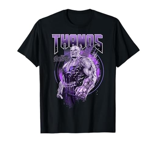 Marvel Infinity War Thanos Purple Distressed Camiseta | Ya disponible en tu tienda friki favorita! En mundofriki.es!