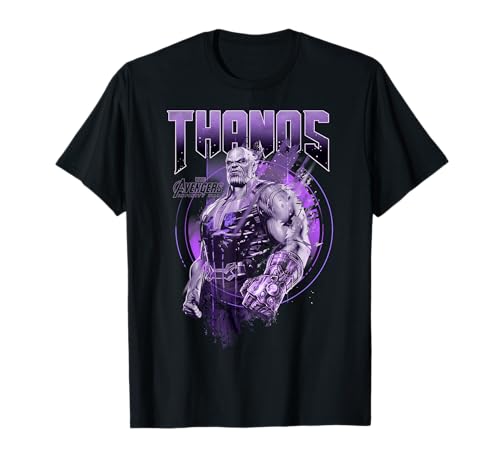 Marvel Infinity War Thanos Purple Distressed Camiseta