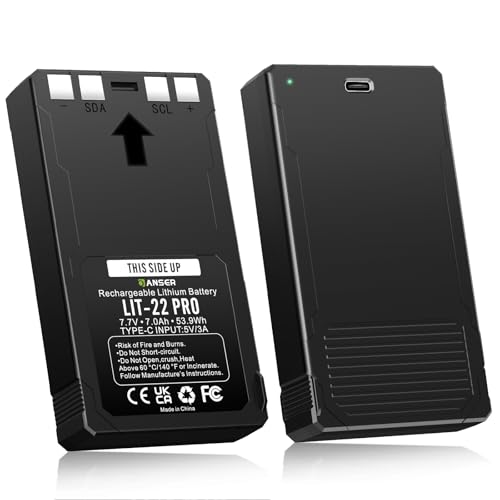 OANSER LIT-22 Rechargeable Lithium Battery 2 Pack 7000mAh LIT-22 Hunting Trail Camera Replacent Battery for Spypoint Cellular M Dark S-Dark S G-36 Flex-M/G-36/Plus with Type-C