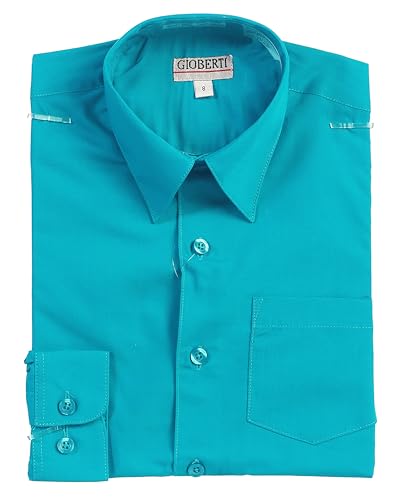Image of Gioberti Boys Long Sleeve Solid Dress Shirt