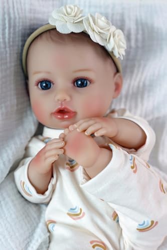 SCOM Baby Dolls, 16inch Realistic Baby Dolls Cute Soft Body Baby Doll Real Life Baby Doll Silicone...