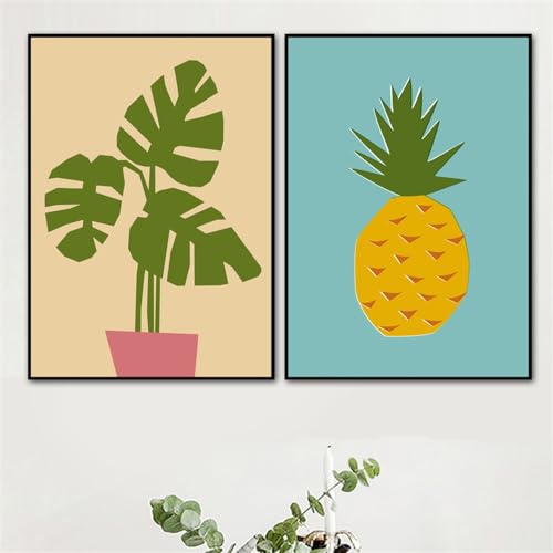 Affiches et Impressions Nordiques d'ananas pour illuminer le salon et le bureau à la maison