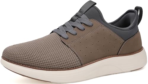 Image of YOLARK Men Casual Dress Shoes Fashion Sneakers Lightweight Breathable Laceless Walking Shoes Gym Tennis Athletic