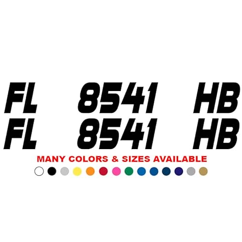 Set of 2 Custom Boat Registration Numbers and Letters Jet Ski Registration Numbers