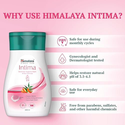 Image of Himalaya Intima | 100 ml | Feminine Hygiene Wash | Lactic Acid Wash | Balances pH | Natural Ingredients | Relieves Itching and Irritation