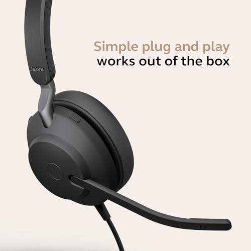 Image of Jabra Evolve2 40 SE (2026 Version) Wired Mono Noise-Cancelling Headset - Features 3-Microphone Call Technology and USB-C /A Cable - UC, All Platforms - Black