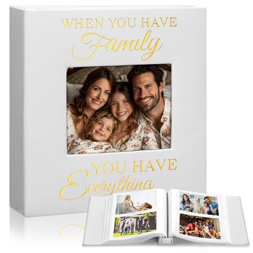 Memory Photo Album for 200 Photos with Heart Window