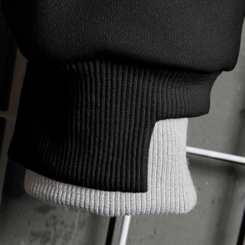 Muscularfit Men's Fashion Hoodies & Sweatshirts Casual Long Sleeve Knit Cotton Hooded Shirts Drawstring Gym Athletic Pullover3