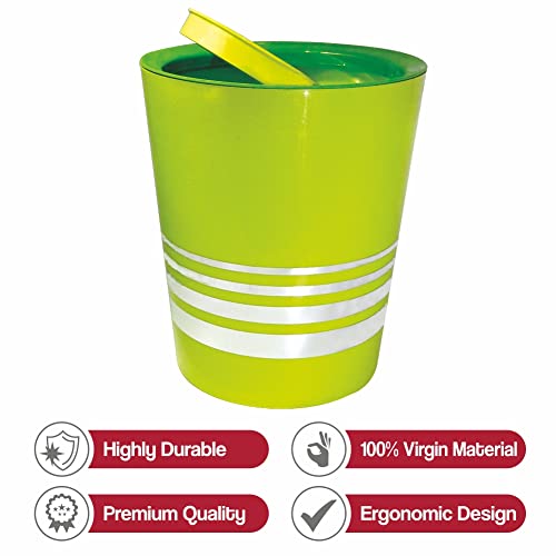Image of Wonder Homeware Bingo Open Dustbin Set, 4 pc Dustbin 6 ltr, Green Color