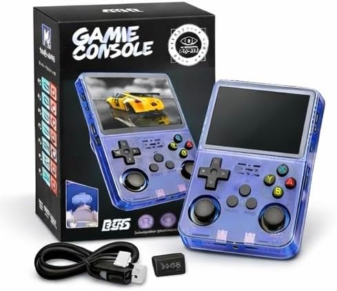 Retro Handheld Game Console, 64GB Portable Gaming System, 3.5" IPS Screen 640x480, 5000 Built-in Games, Rechargeable Battery, Supports NES/PS1/GBA/SEGA