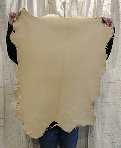 Real Tanned Braintan Deer Suede Leather Hide - Native Crafts 5-6 SQ Ft (2-3oz)