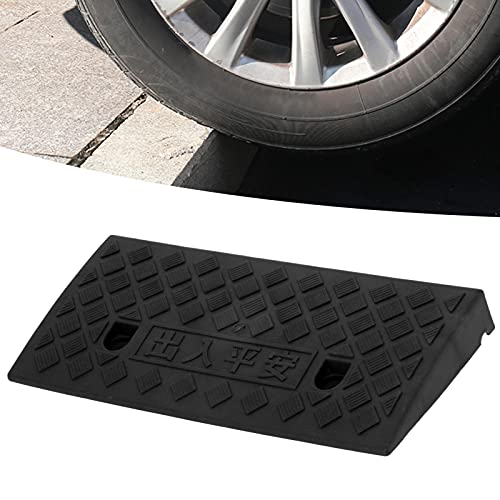 Rampe de Trottoir en Plastique - Épaisseur 5 cm, Accès pour Voiture, Moto et Véhicule - Seuil de Porte, Quai de Chargement, Allée (Noir)