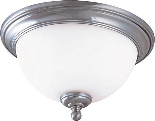 Nuvo 60/1806 Glenwood Large 2-Light Flush Dome, Brushed Nickel