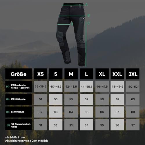 PUMA Workwear Pro-One Wanderhose Herren - Robuste Outdoor Hosen für Herren - Mit verstärktem Nylon für Langlebigkeit - Trekkinghose mit 4-Wege-Stretch - Verstellbarer Knopfleiste - M - Oliv