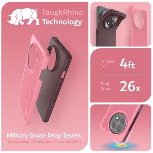 Image of TUDIA [MergeGrip Designed for OnePlus 13R Back Cover 5G (2025) - [Military Grade Drop Tested] Dual Layer Shockproof Slim Rugged Tough Heavy Duty Protective Phone Case - Smokey Pink