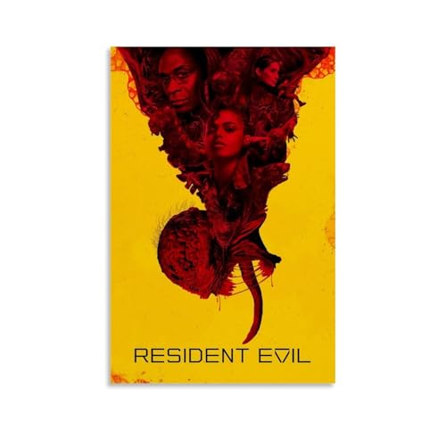HUAYEEENT Póster de Resident Evil para pared, cubierta de lienzo, póster estético, decoración del hogar para sala de estar, 20 x 30 cm, estilo sin marco