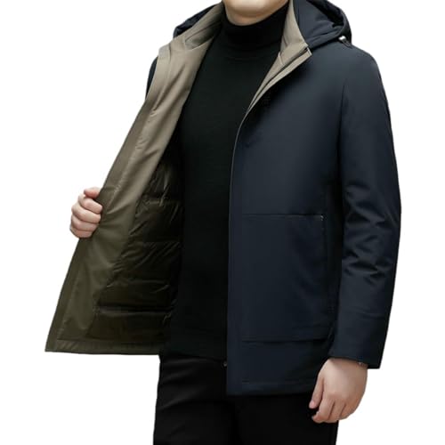 Doudoune fine pour homme à capuche amovible veste de mi-saison style urbain