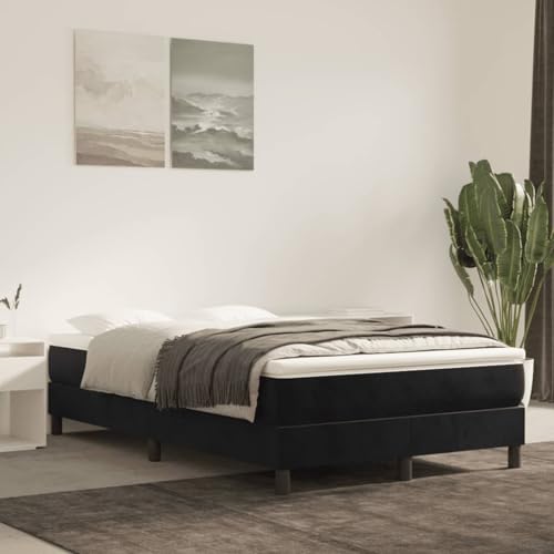Festnight Bett ohne Kopfteil 120x200 cm Jugendbett Bettgestell Doppelbett Einzelbett Polsterbett Samt Gästebett Bettrahmen Schlafzimmer Bett Jugendzimmer