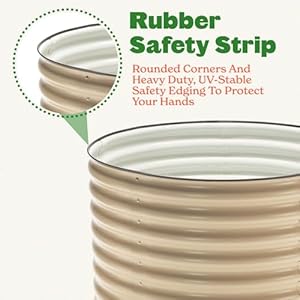 Epic Gardening Galvanized Metal Raised Garden Bed For Vegetables & Herbs - 100% Food-Safe Planter Boxes Outdoor I Outdoor Plantation | Stainless Steel Raised Garden Bed Kit - Round & Short- Light Clay Epic Gardening Galvanized Metal Raised Garden Bed For Vegetables Herbs 100 Food Safe Planter Boxes Outdoor I Outdoor Plantation Stainless Steel Raised Garden Bed Kit Round Short Light Clay